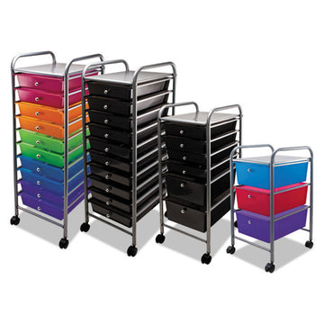 Advantus Portable Drawer Organizer, 13w X 15.38d X 32.13h, Smoke-matte Gray freeshipping - TVN Wholesale